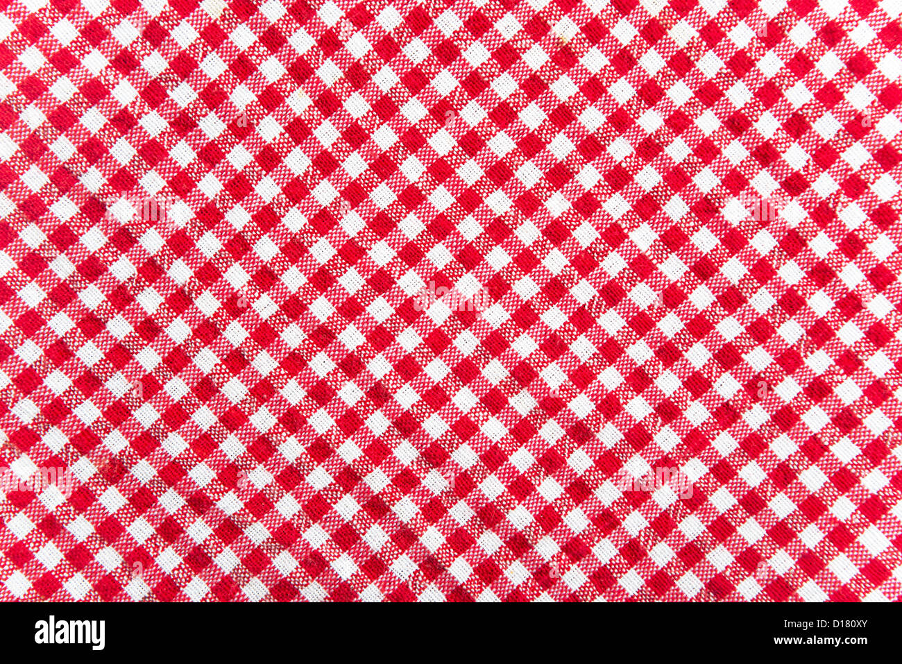 red and white table cloth texture. abstract background Stock Photo