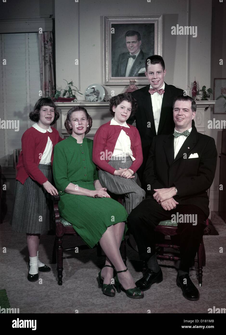 Governor G. MENNEN WILLIAMS with wife Nancy Lace Quirk and children ...