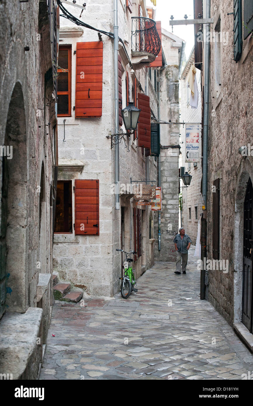 Steep stairs on a narrow street in the old town area of Kotor Stock Photo  by ©Mentor56 328624602