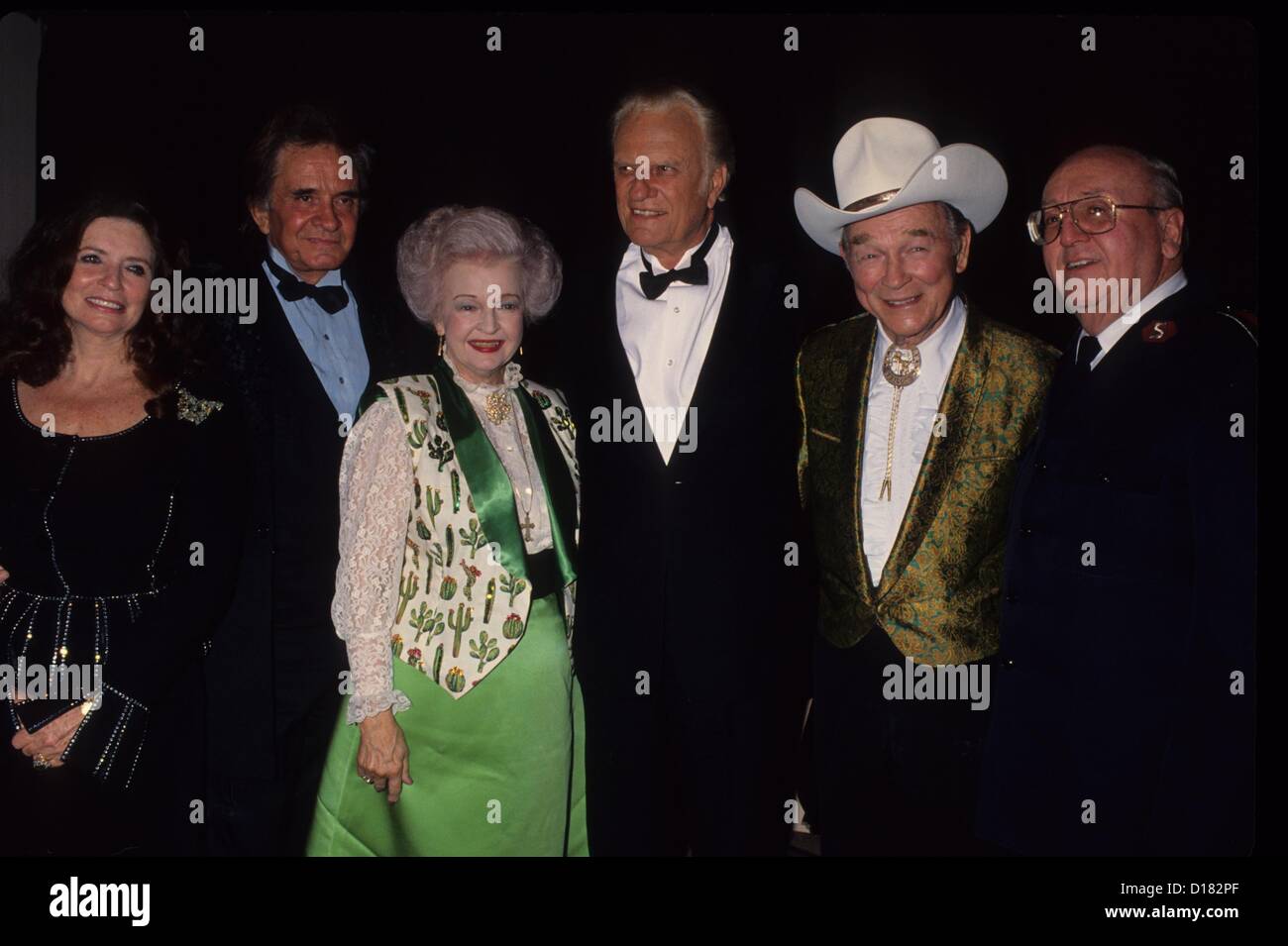 BILLY GRAHAM with Johnny Cash and wife June Cash , Dale Evans , Ray ...