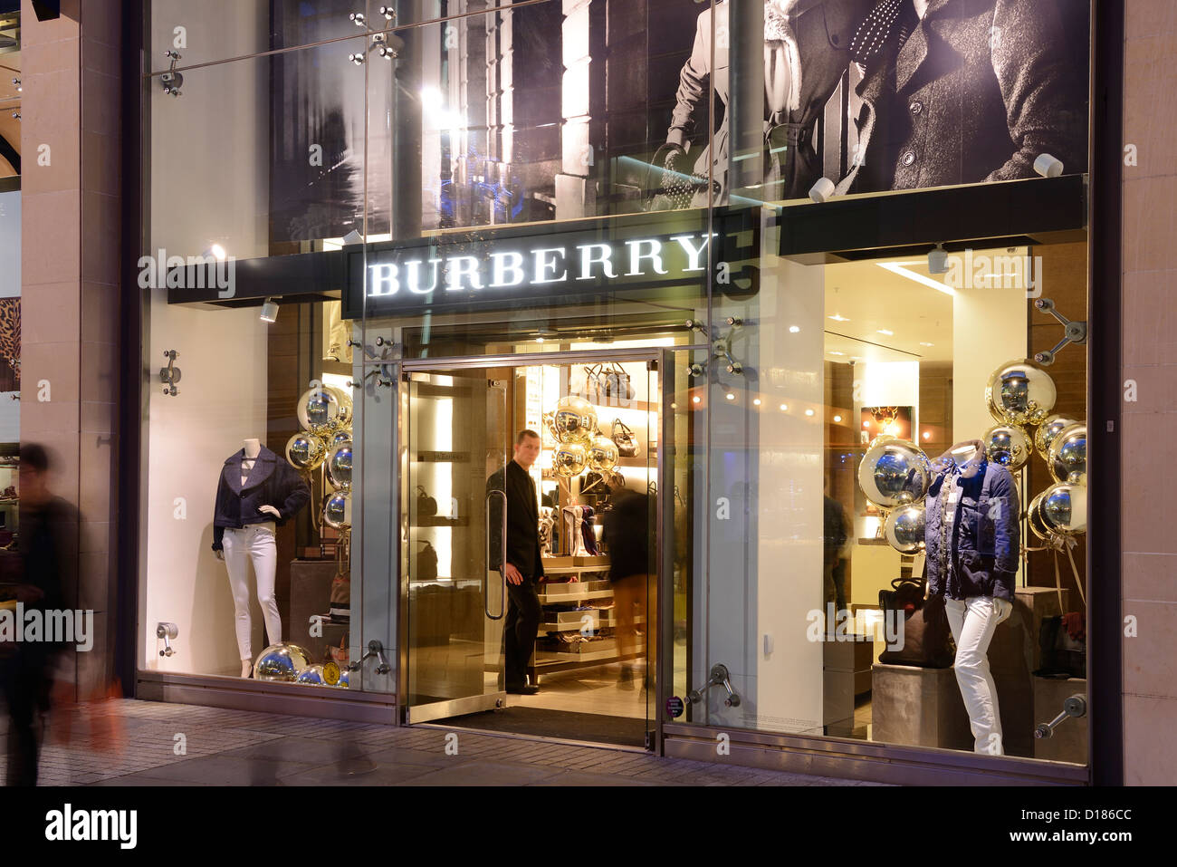 Burberry store in Manchester City Centre Stock Photo