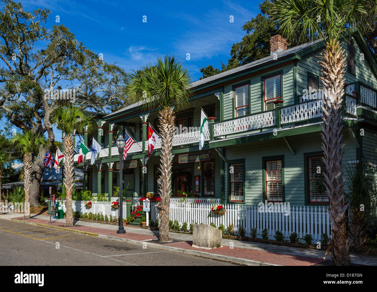 The historic Florida House Inn on Third Street in downtown Fernandina Beach, Amelia Island, Florida, USA Stock Photo