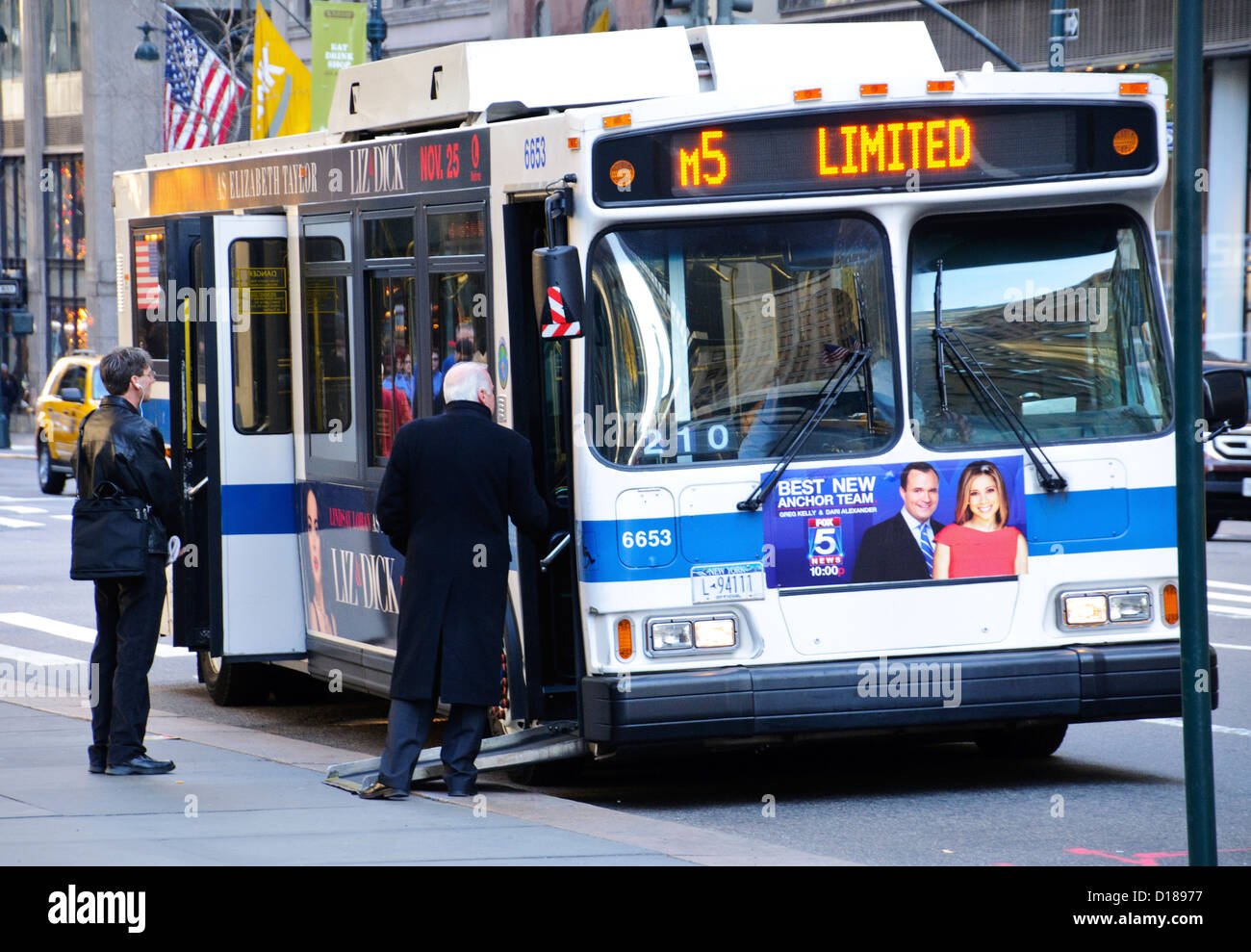 New York City Public Transportation M5 Bus, Manhattan, New York City