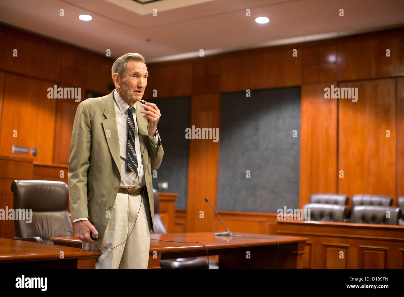 Former U.S. Attorney General, lawyer and activist Ramsey Clark speaks