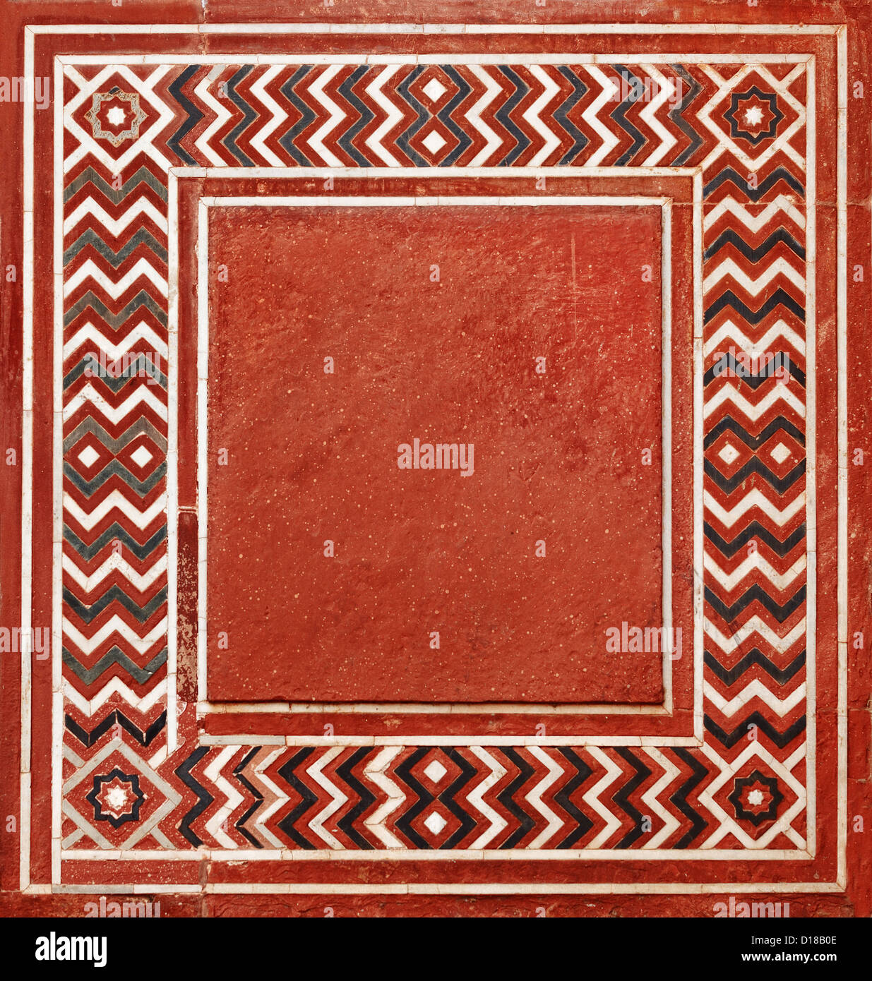 Frame in the Indian style from natural stone. 18th Century Stock Photo