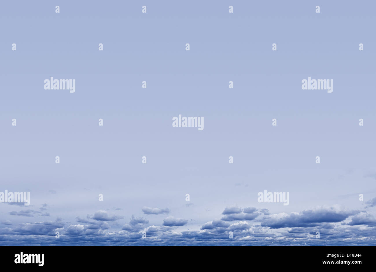 Background of blue sky with small clouds stripe Stock Photo