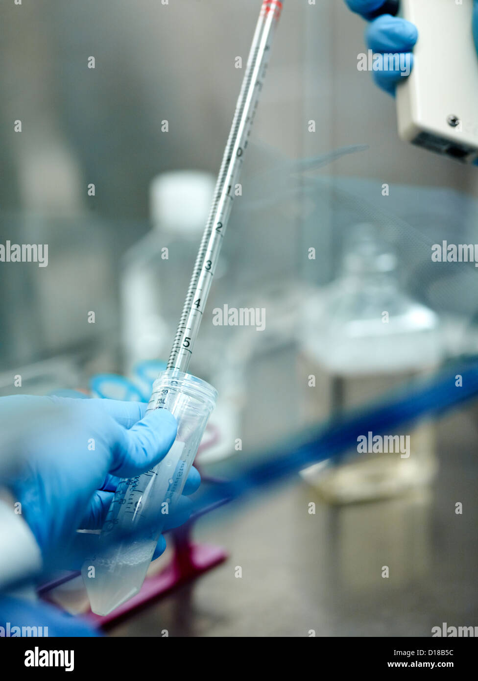 A science laboratory conducting various experiments with test tubes and ...
