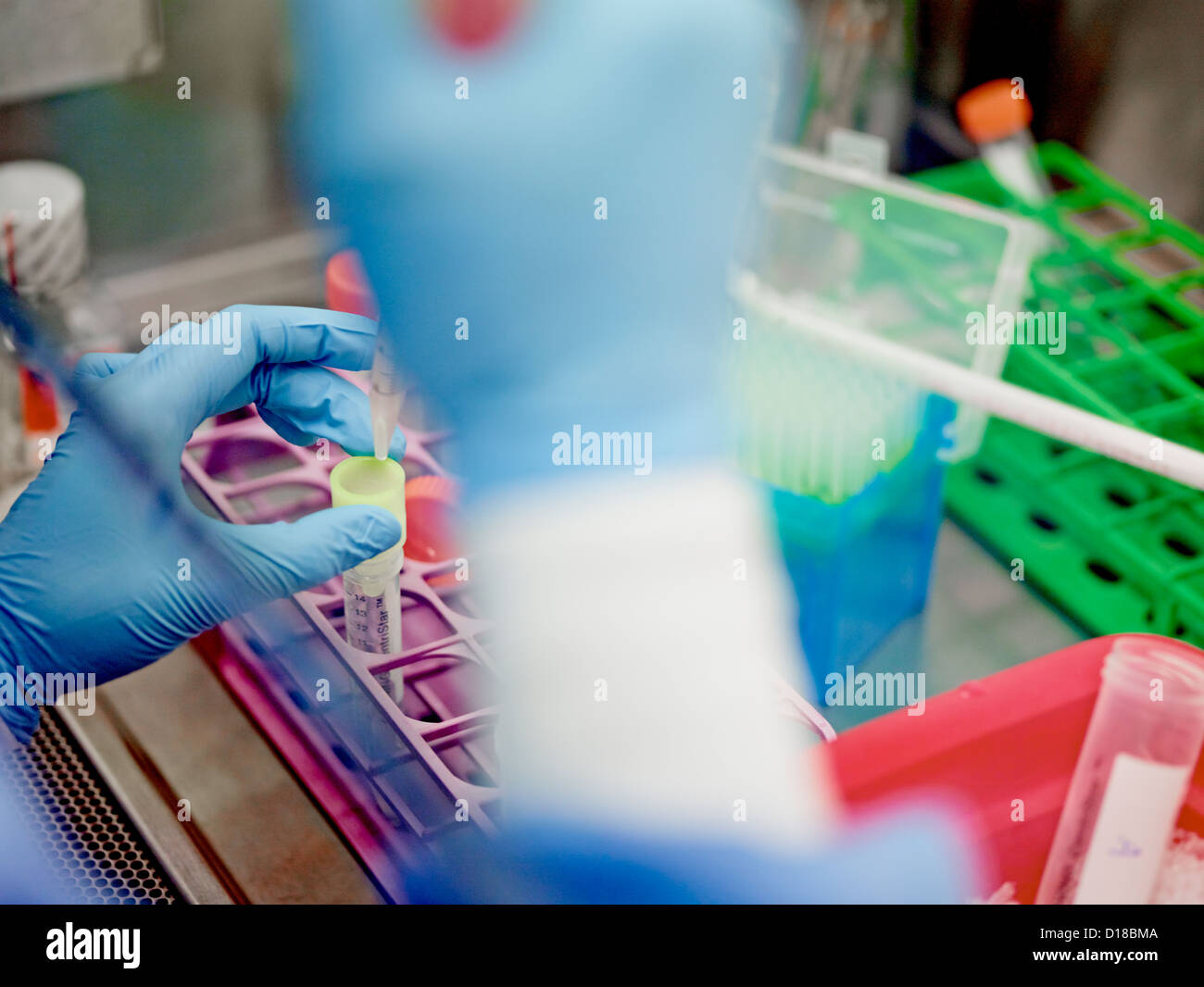 Science Test Image A science laboratory conducting various experiments with test tubes and ...