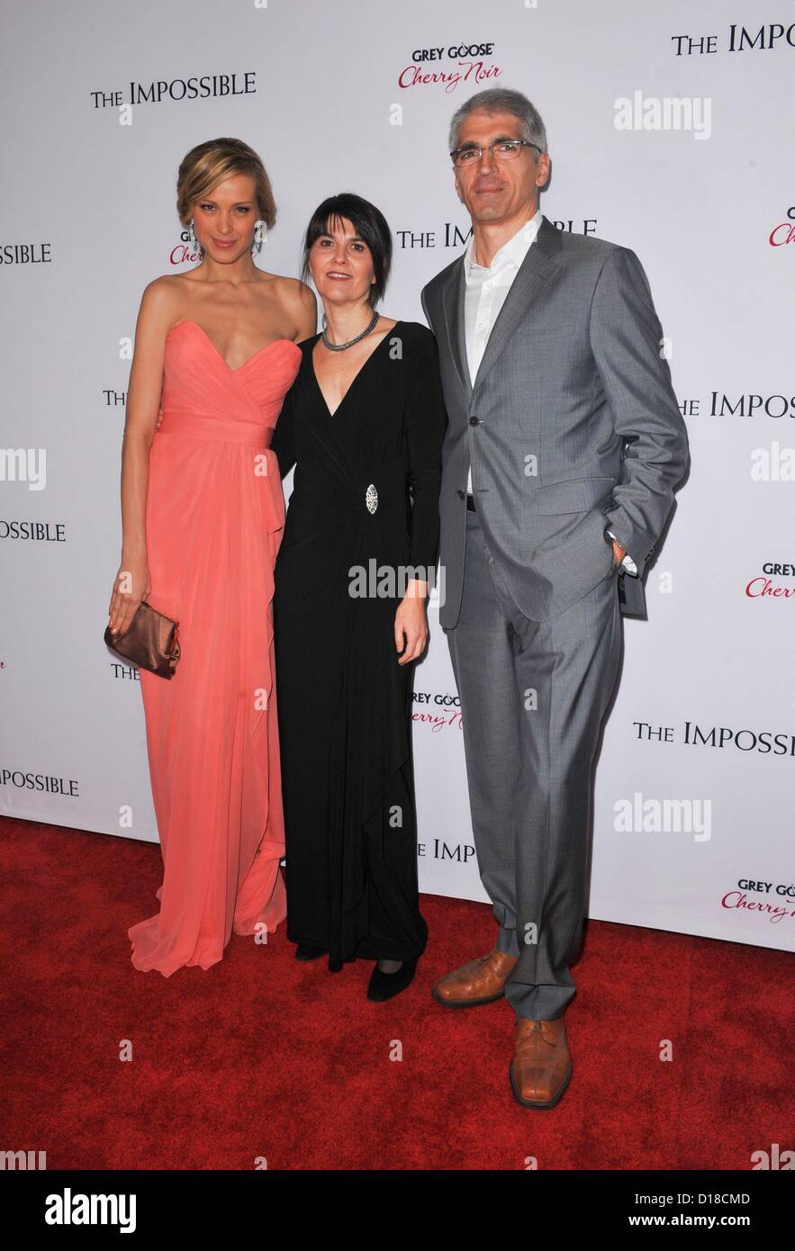 Petra Nemcova, Maria Belon, Enrique Alvares at arrivals for THE IMPOSSIBLE Premiere, Cinerama Dome at The Arclight Hollywood, Los Angeles, CA December 10, 2012. Photo By: Elizabeth Goodenough/Everett Collection Stock Photo