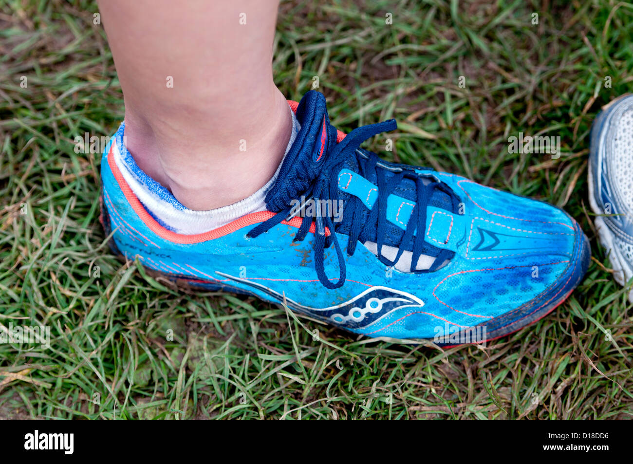 Saucony cross-country running spiked shoe Stock Photo - Alamy