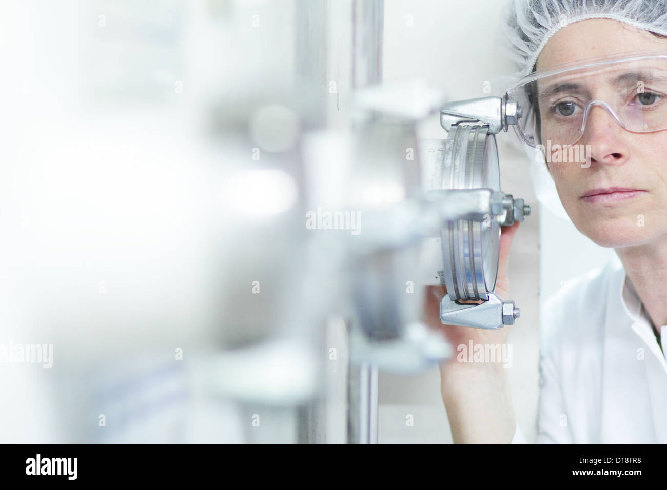 Scientist working in lab Stock Photo