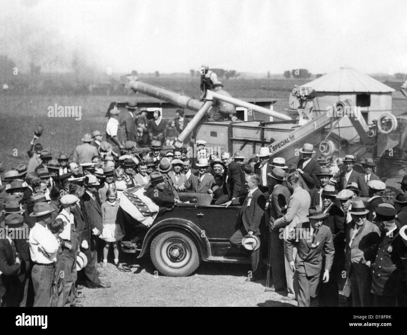 Governor Franklin Roosevelt campaigning for President in Nebraska. FDR