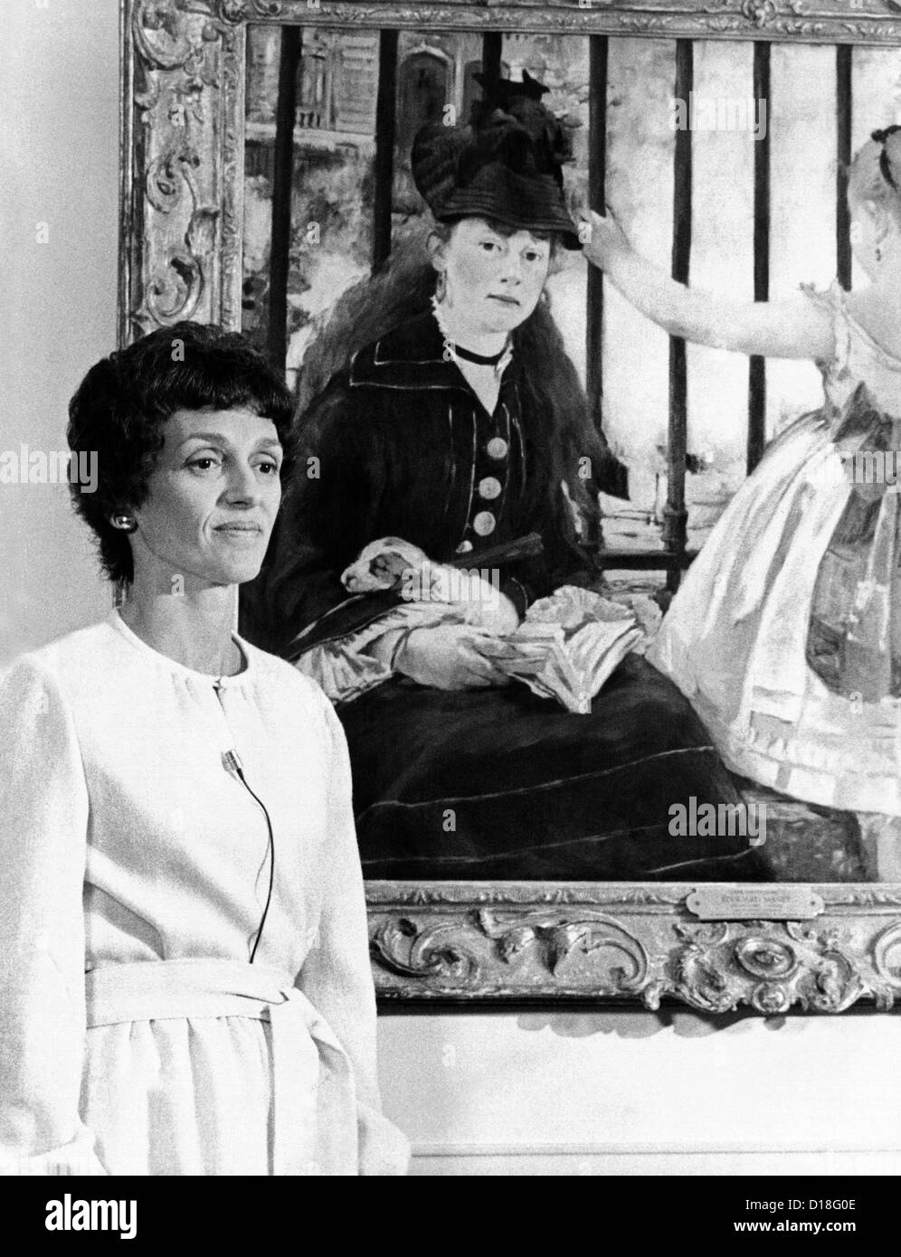 The Vice President's wife, Joan Mondale, was called 'Joan of Art' because of her appreciation and support of the fine arts. She Stock Photo