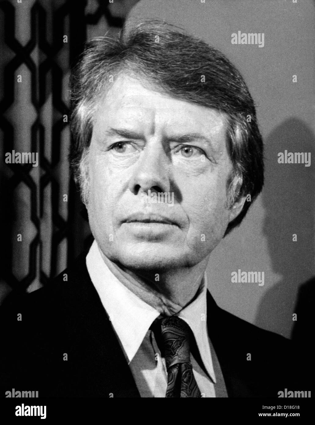 Georgia Governor Jimmy Carter during the his Democratic Primary campaign. March 21, 1976. (CSU ALPHA 429) CSU Archives/Everett Stock Photo