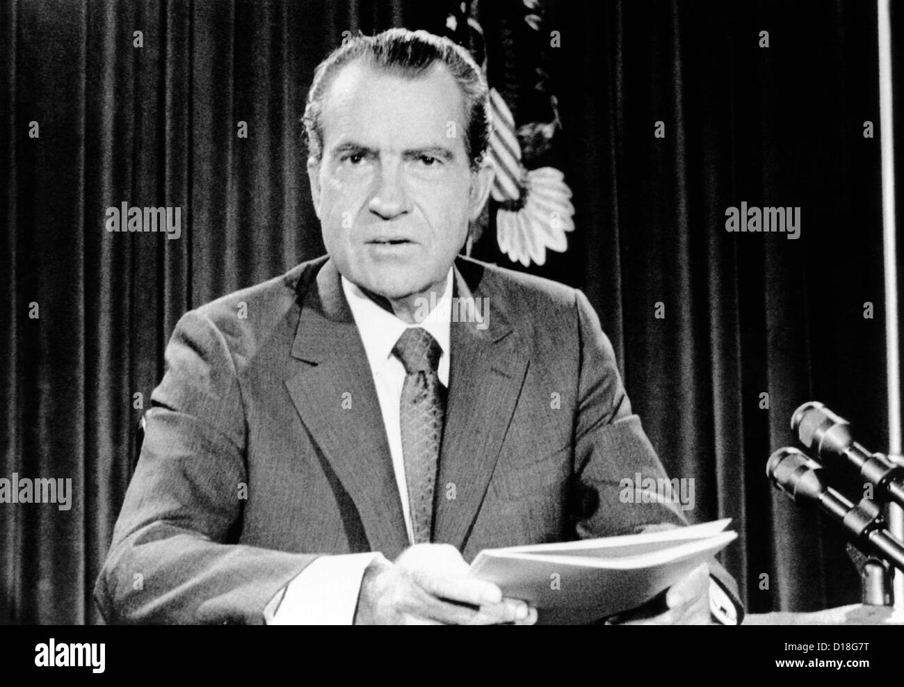 President Richard Nixon announced the imposition of wage and price