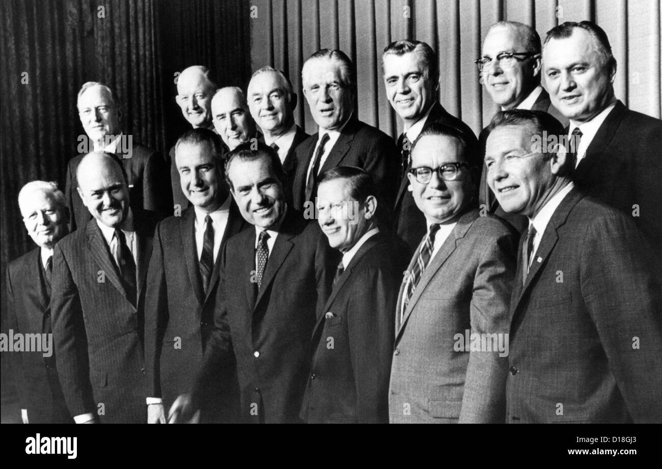 President Elect Richard Nixon Presented His First Cabinet Via