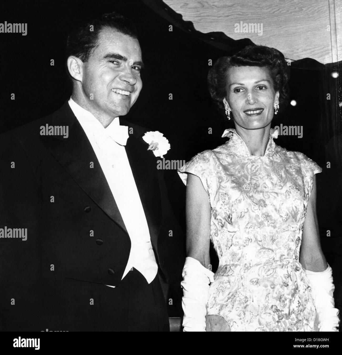 Vice President Richard and Patricia Nixon at pre-inauguration festivities, Jan. 17, 1956. (CSU ALPHA 606) CSU Archives/Everett Stock Photo