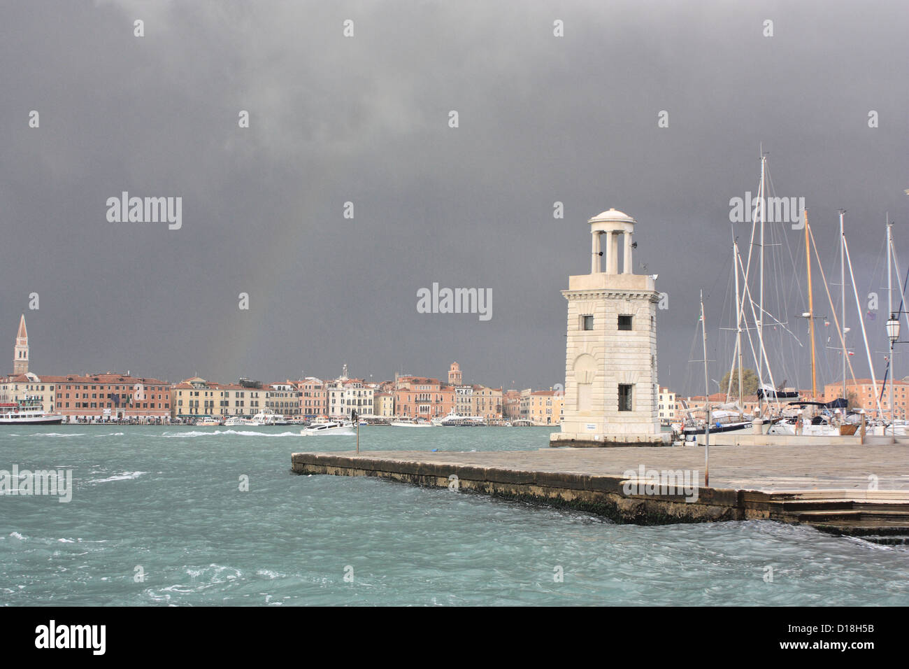 Stormy weather in Venice. Stock Photo