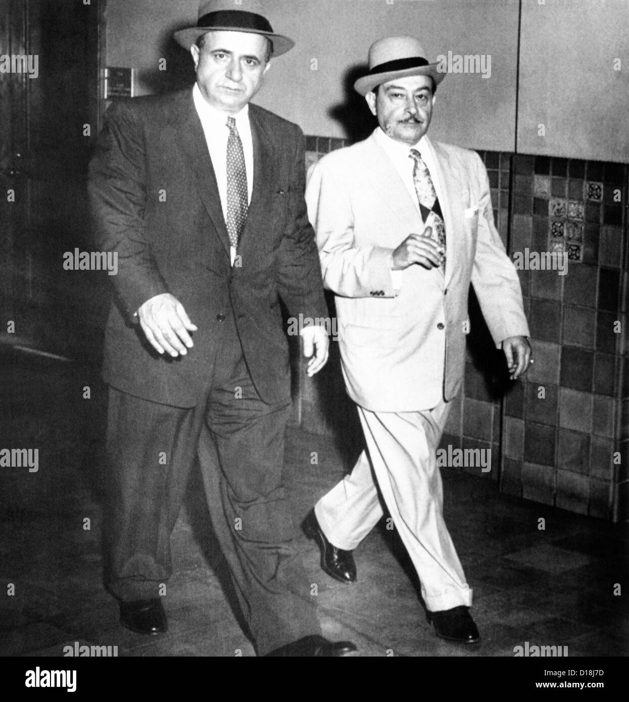 Albert Anastasia (left) leaves Federal District Court with his Stock ...