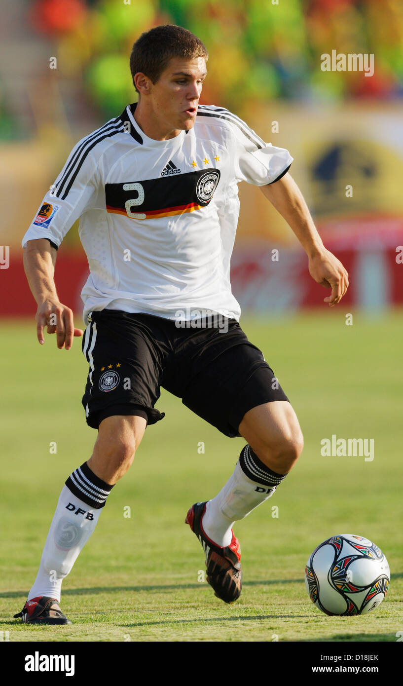 Sebastian Jung of Germany on the ball during the 2009 FIFA U-20 World Cup Group C match against South Korea at Mubarak Stadium. Stock Photo