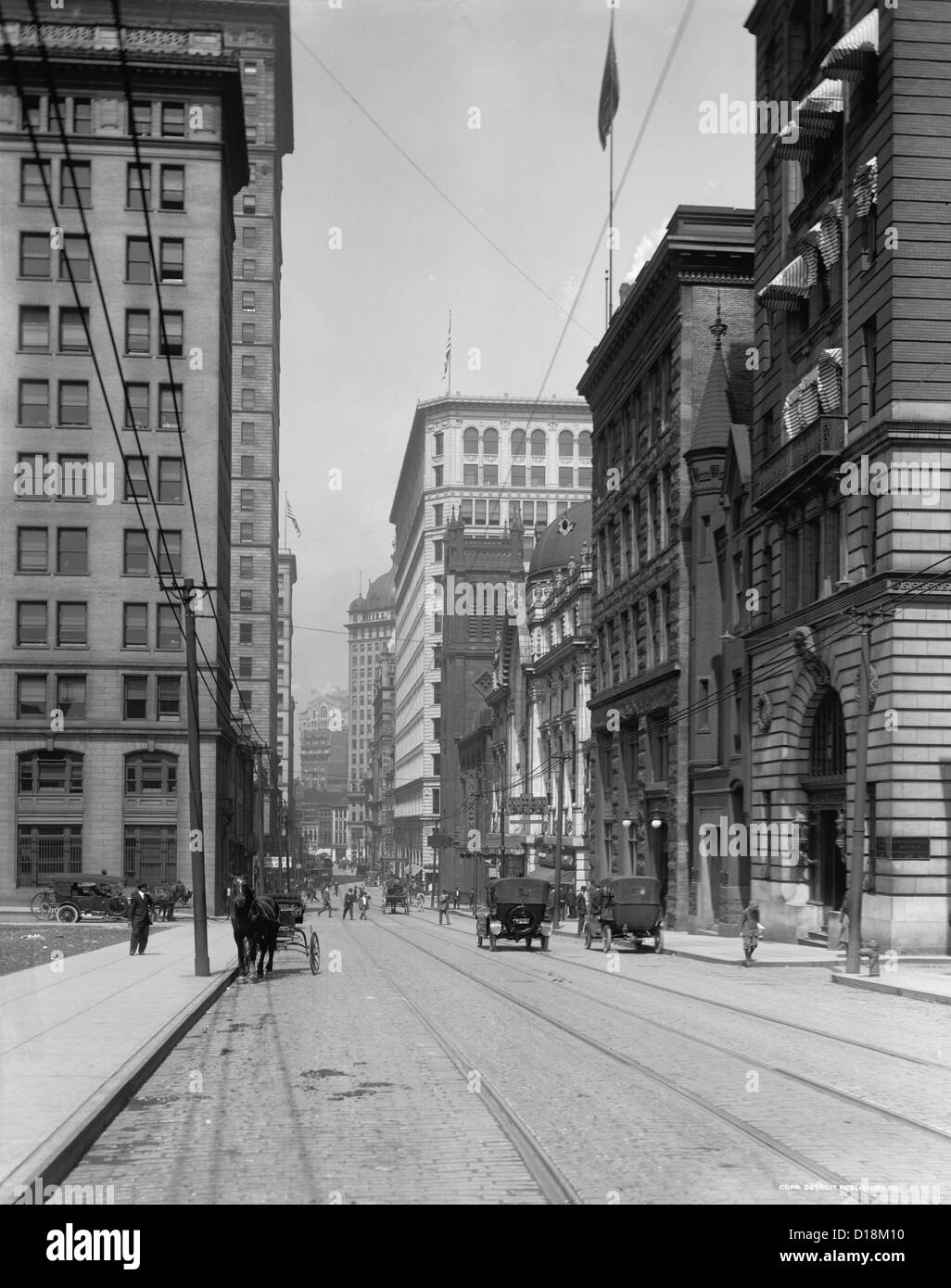 Pittsburgh. Sixth Avenue above Nixon Theatre, Pittsburgh, PA. ca. 1920 Stock Photo