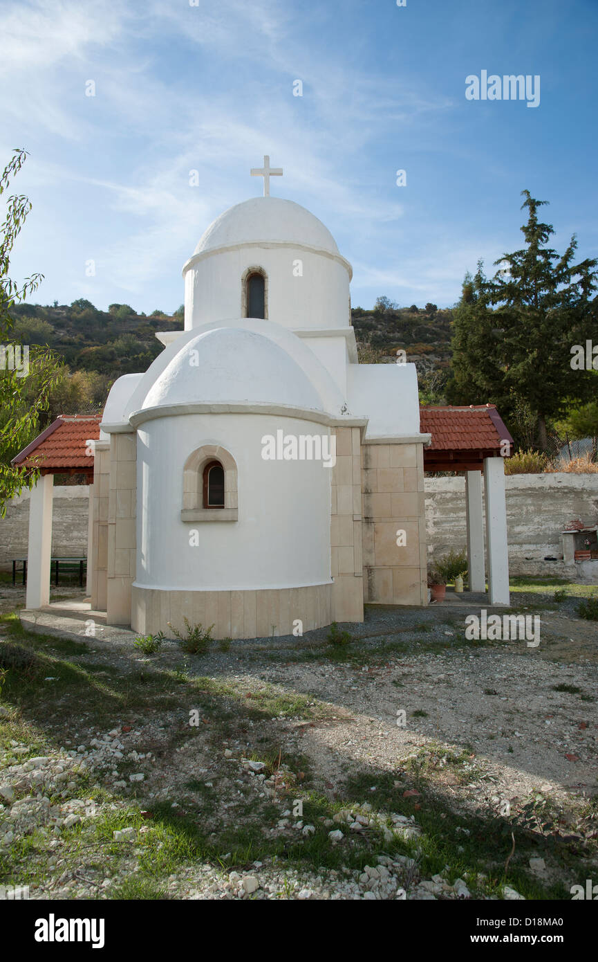 Church of Agia Mavri 12th Century in the wine village of Koilani in the area known as Krasochoria north of Lemesos Cyprus Stock Photo