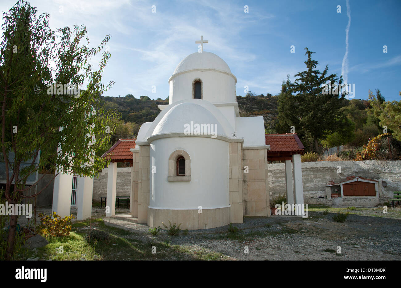 Church of Agia Mavri 12th Century in the wine village of Koilani in the area known as Krasochoria north of Lemesos Cyprus Stock Photo