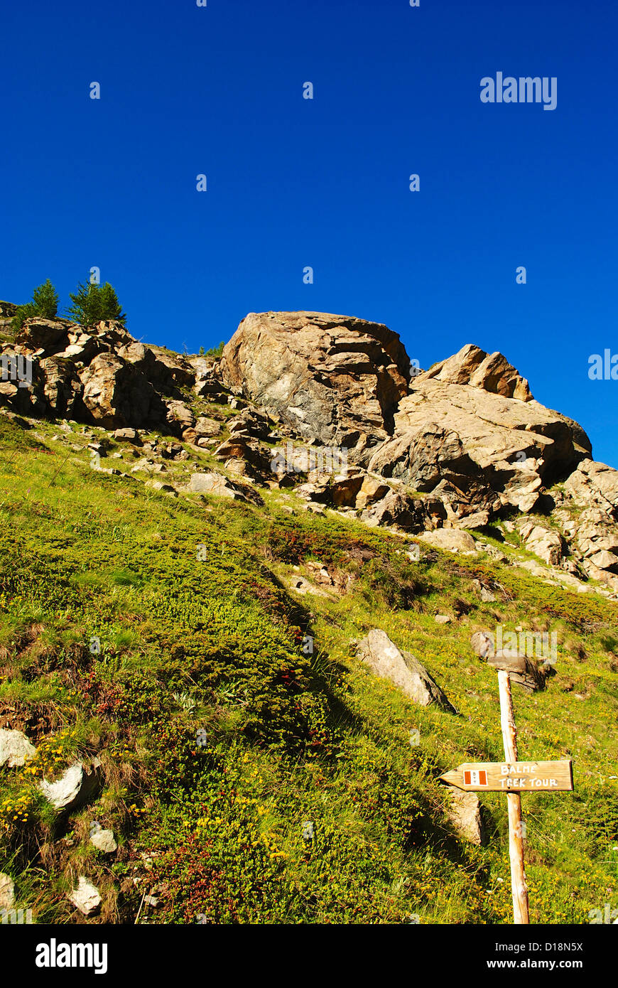 An high mountain hint in italian Alps. Stock Photo