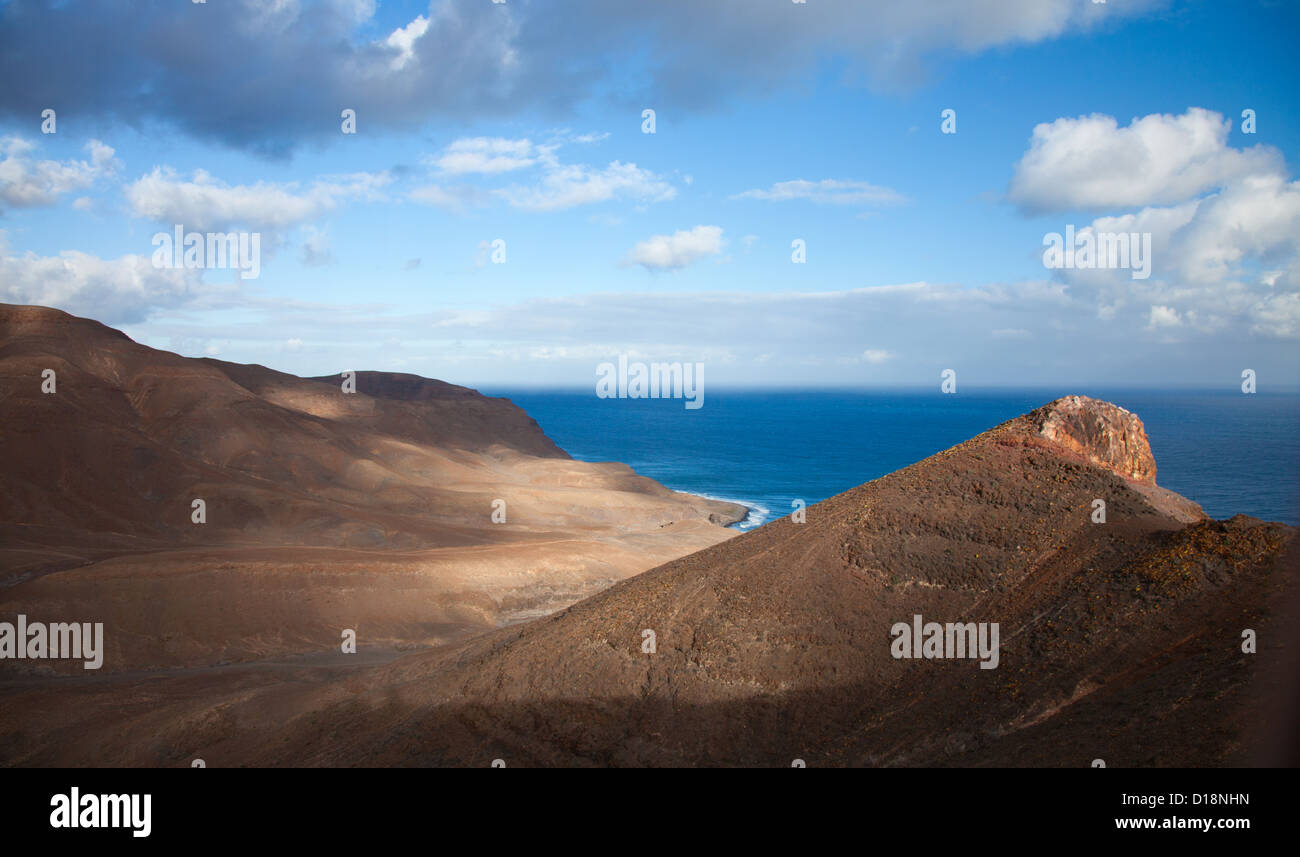 view from Punta Entallada, east coast of Fuerteventura, Canary Islands Stock Photo