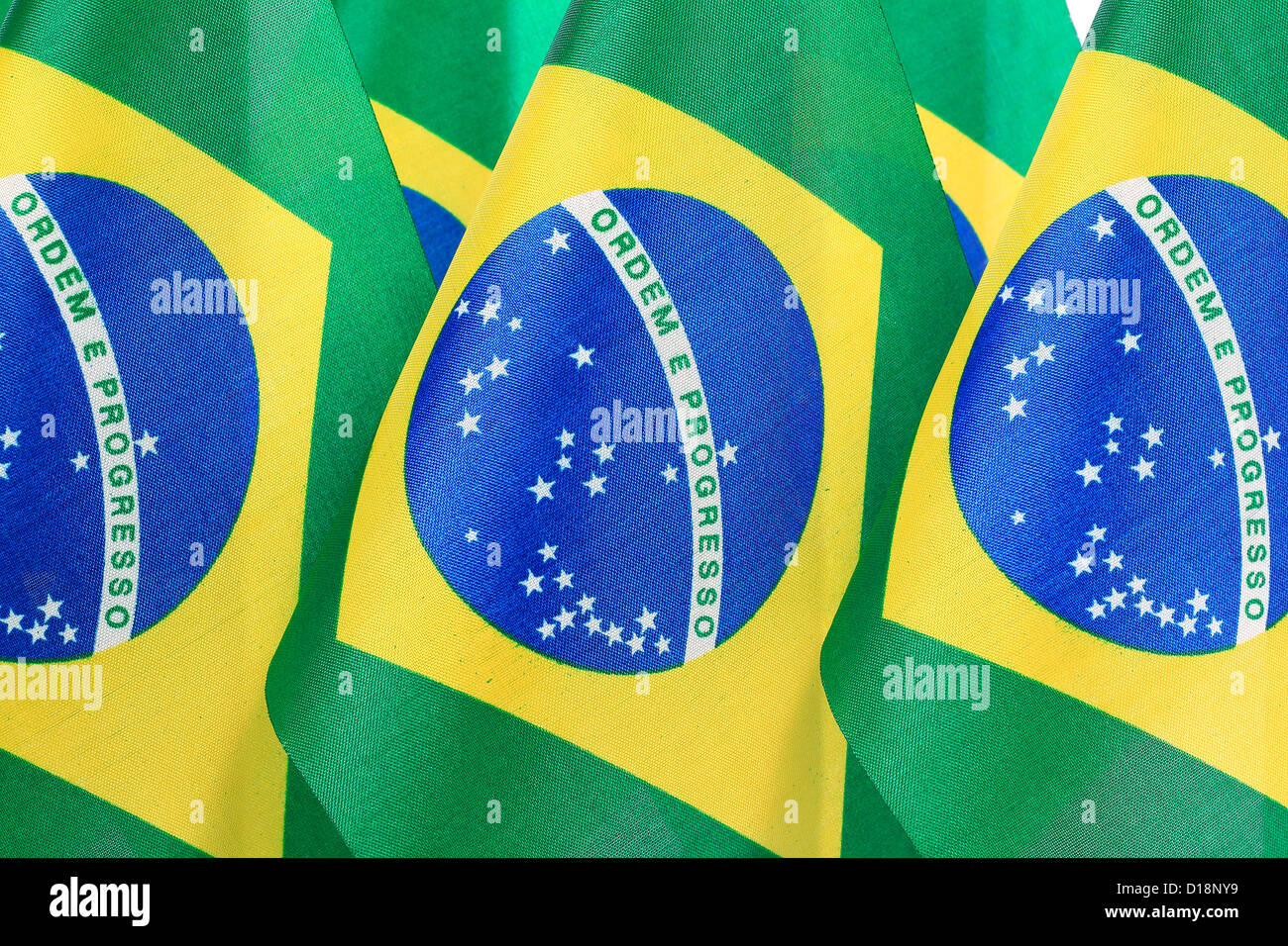 flags of Brazil Stock Photo