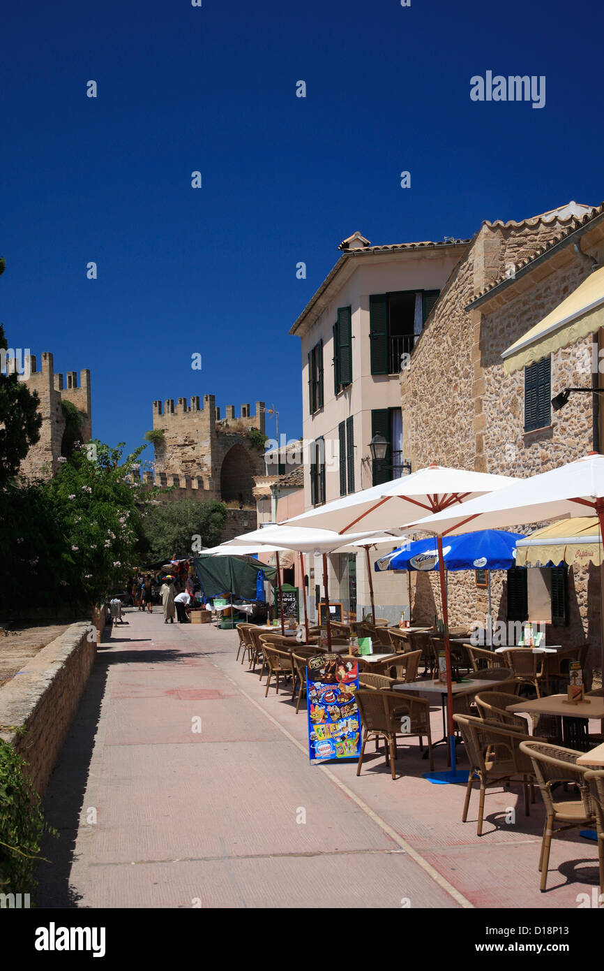 View Of The Town Walls In Alcudia Old Town Playa De Alcudia Stock