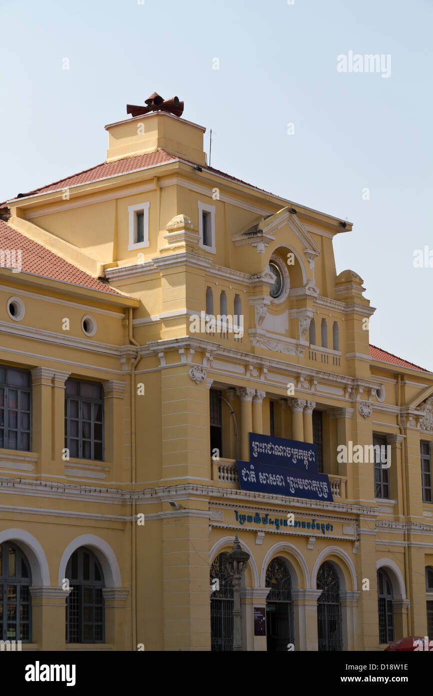 The Main Post Office in the French Quarter in Phnom Penh, Cambodia Stock Photo