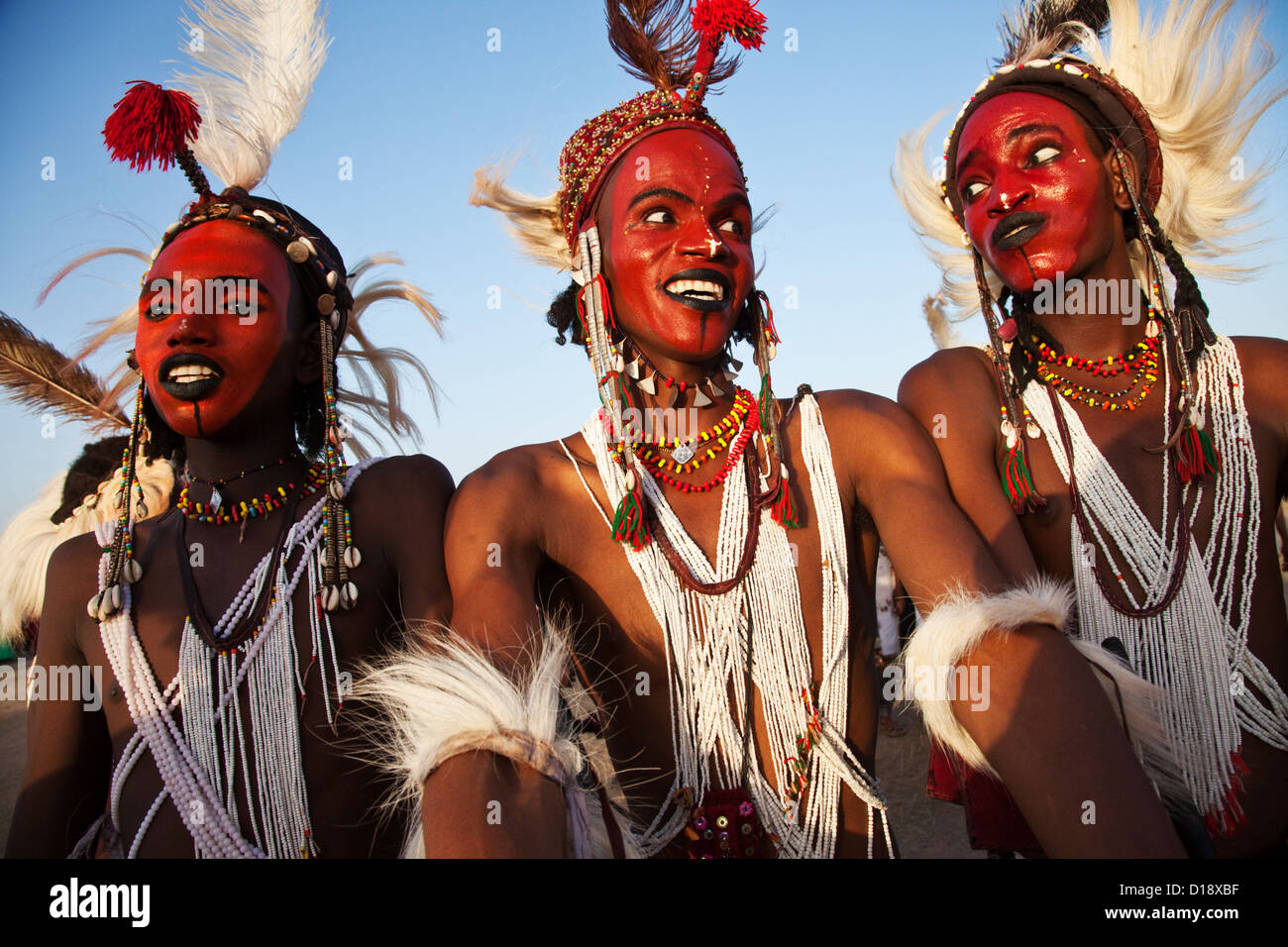 Young Wodaabe nomads are dancing at the annual Gerewol festival marking ...