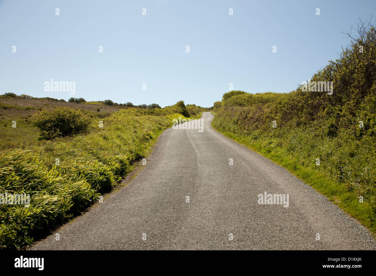 Rural road, Cornwall, England, United Kingdom Stock Photo