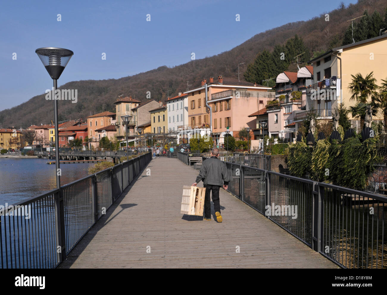Porto Ceresio, Lake Ceresio or Lugano, Lombardy, Italy Stock Photo - Alamy