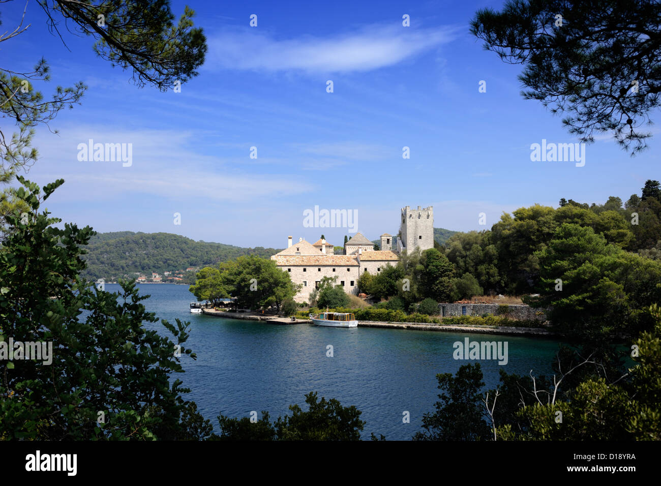 croatia, dalmatia, mljet island, monastery Stock Photo