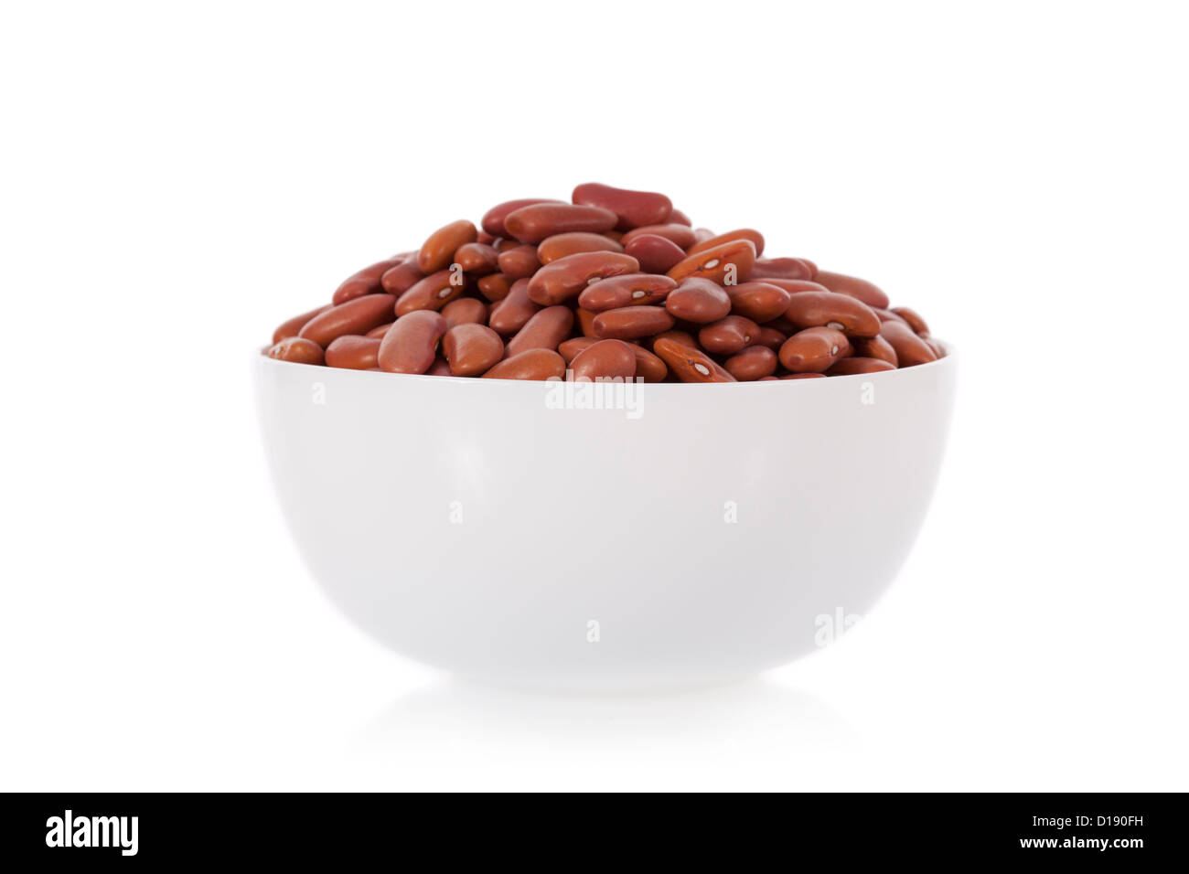 Red kidney beans in a bowl isolated on a white background Stock Photo