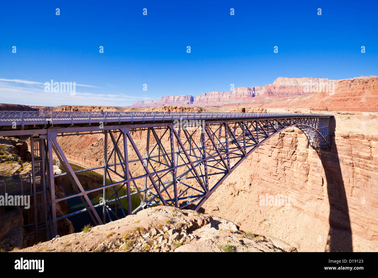 The new Navajo Bridge over Marble Canyon and Colorado River, near Lees Ferry, Arizona, USA Stock Photo