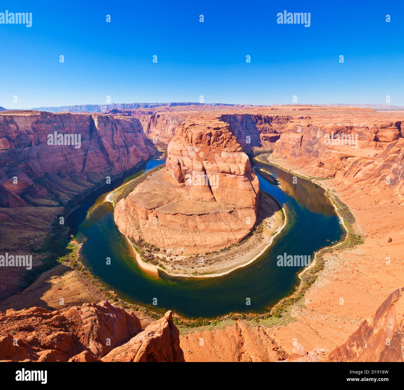 Horseshoe bend on the colorado river at Page Arizona USA  United States of America Stock Photo