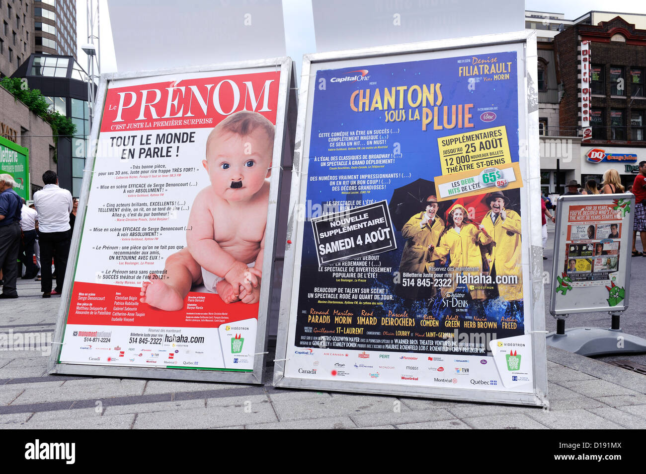 Posters advertising shows presented during the Just for Laughs Festival