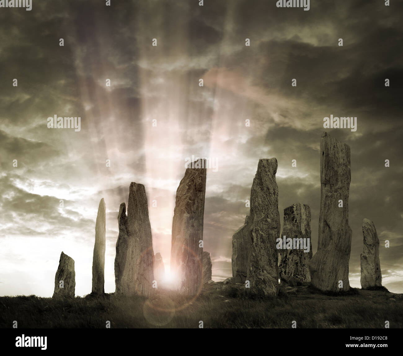 GB - OUTER HEBRIDES: Callanish Standing Stones on the Island of Lewis Stock Photo