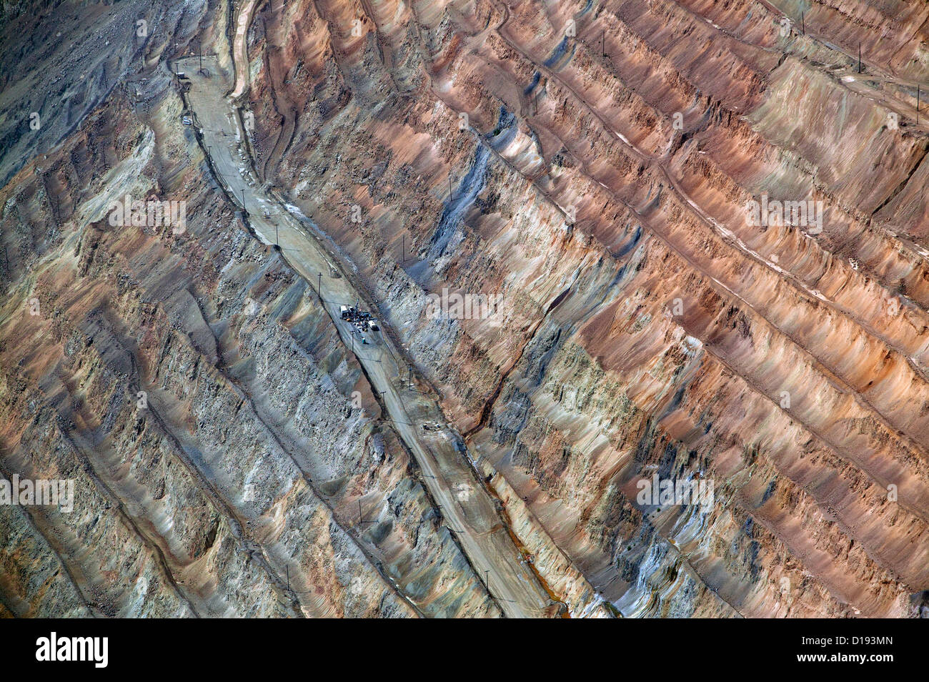 aerial photograph Bingham Canyon Open Pit Copper Mine, Utah Stock Photo