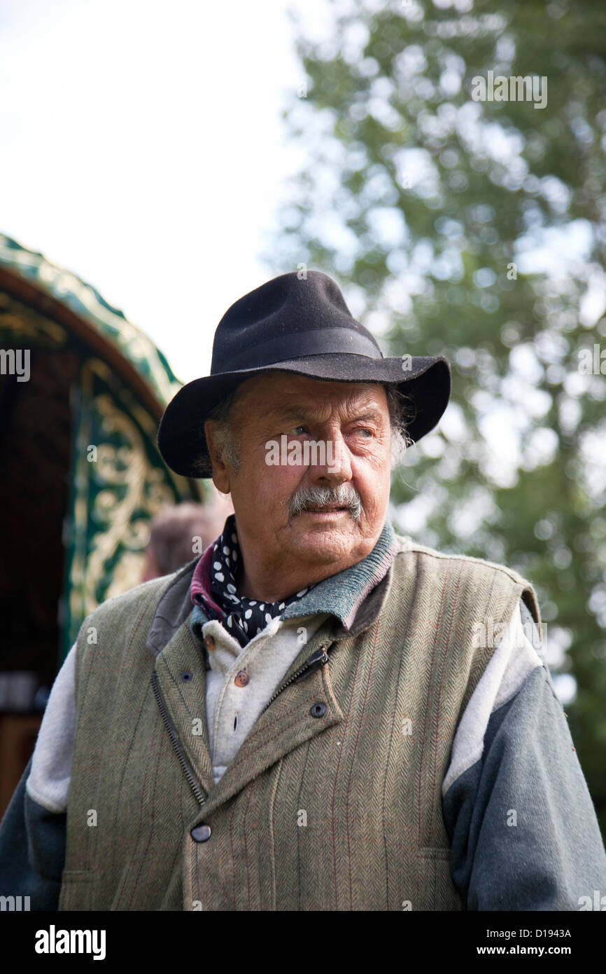 Candid portrait of old Romany gypsy Stock Photo Alamy