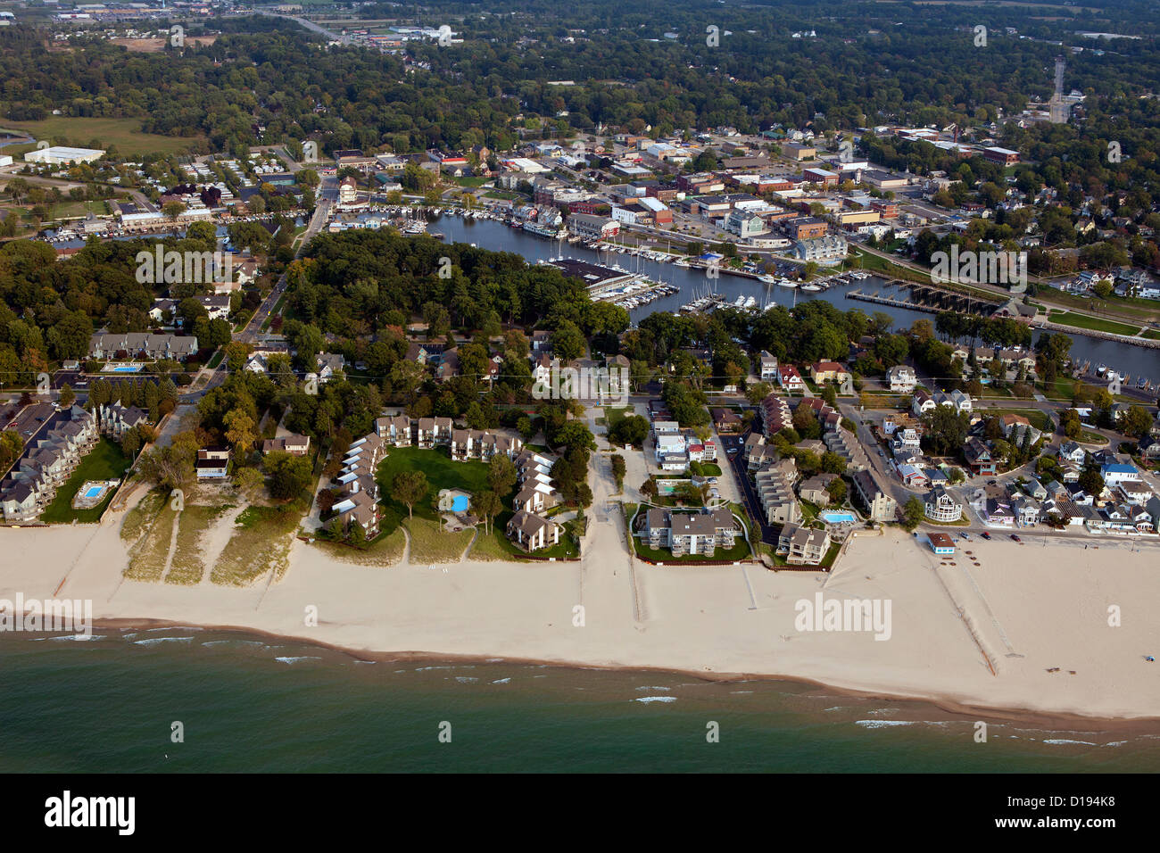 aerial photograph South Haven, Michigan Stock Photo