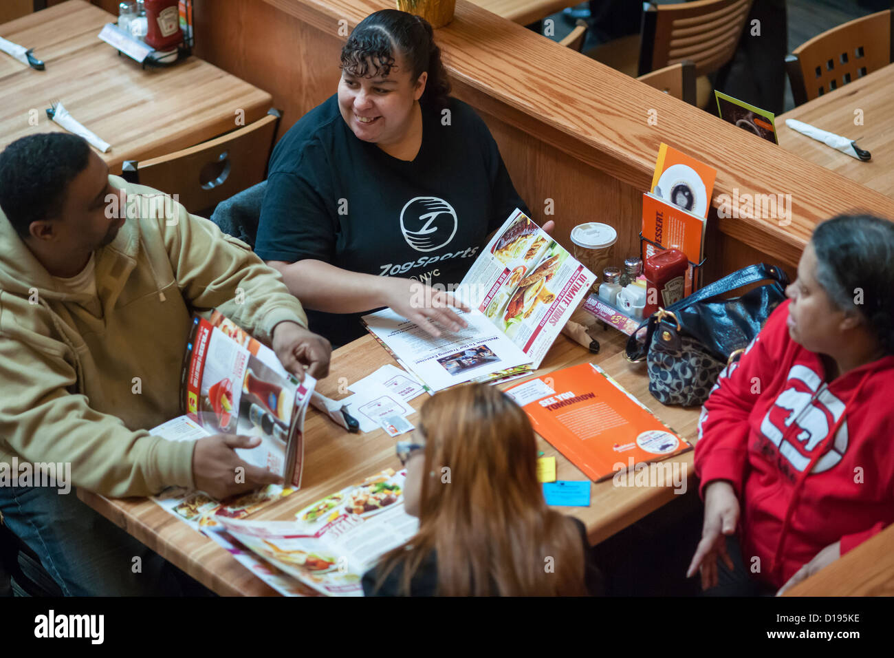 The grand opening of the new Applebee's casual dining restaurant in the