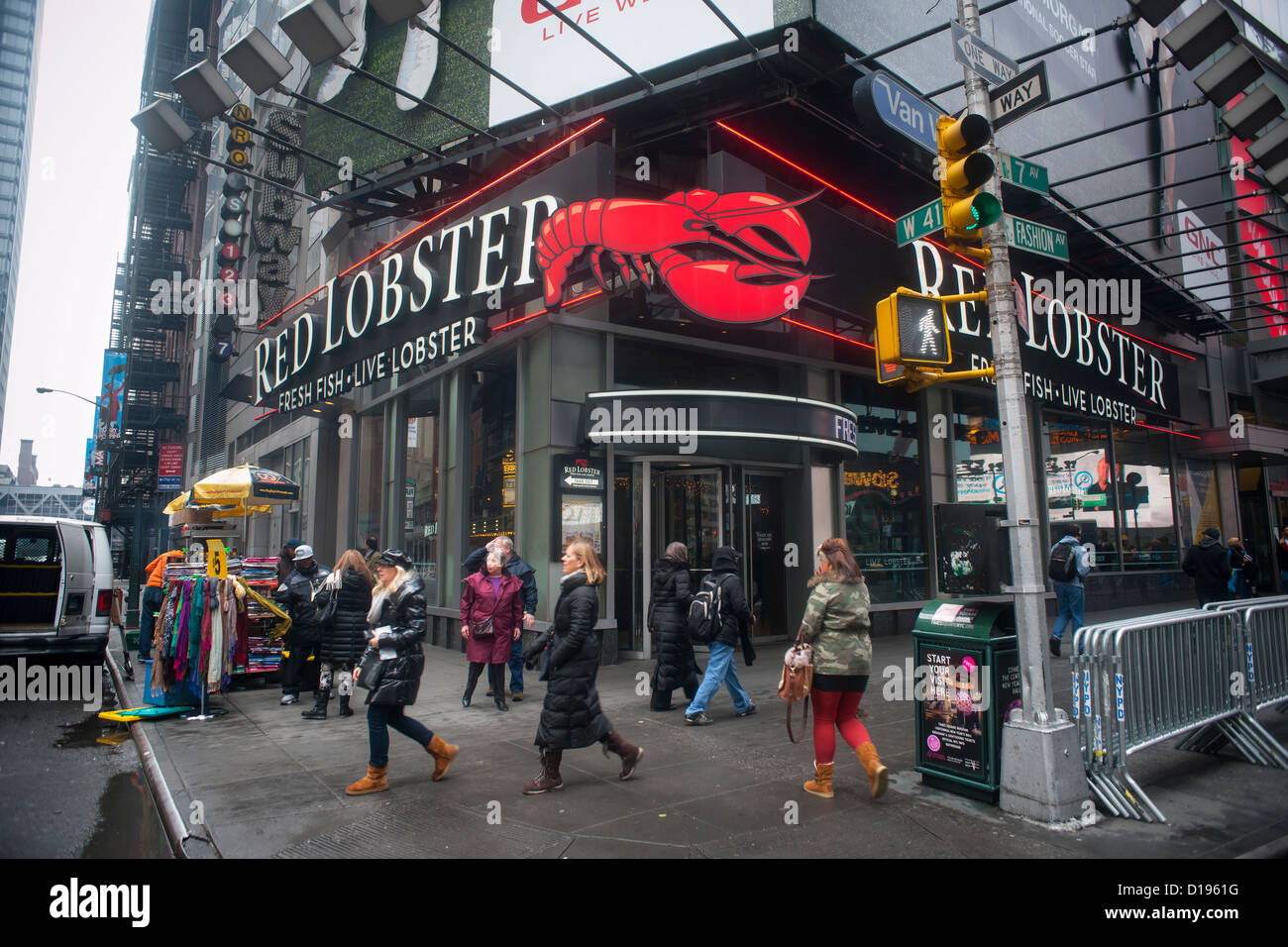 A Red Lobster restaurant in Times Square in New York Stock Photo - Alamy