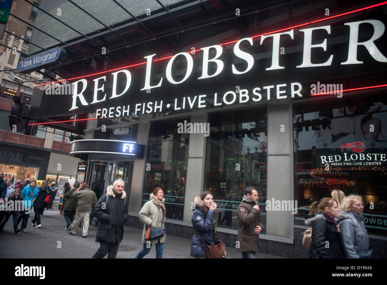 A Red Lobster restaurant in Times Square in New York Stock Photo Alamy