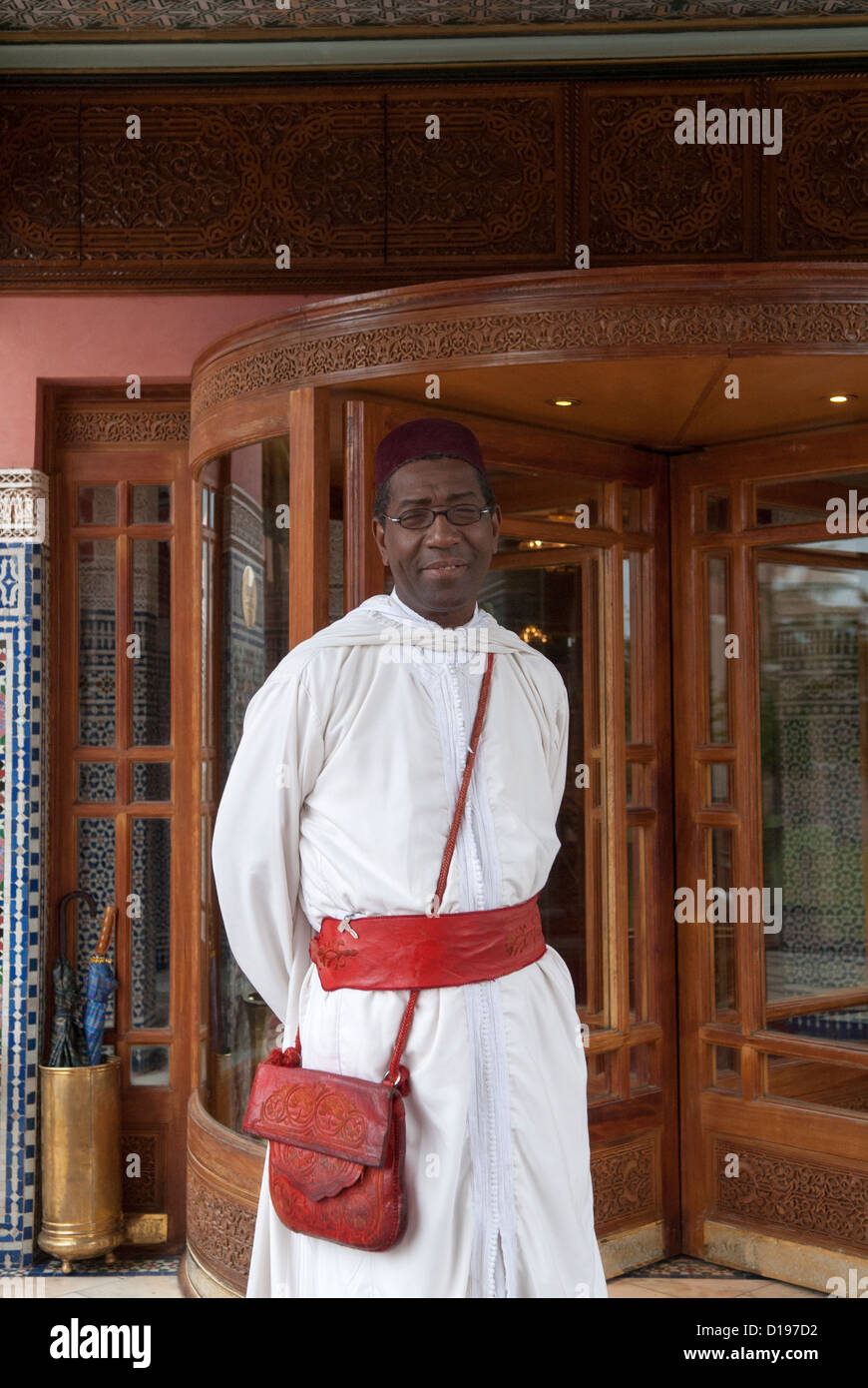 Doorman At Luxury Hotel Marrakech Stock Photo 52449182 Alamy