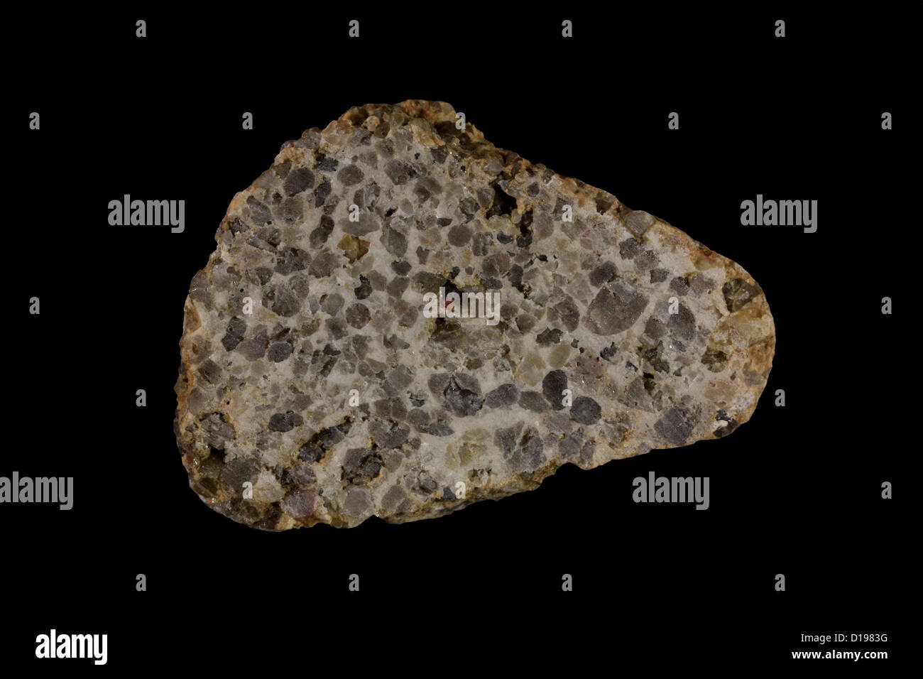 Fine-grained conglomerate with dolomite cement Stock Photo