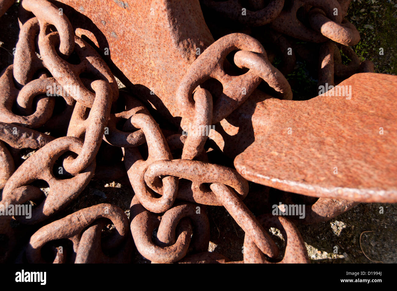 Old rusted naval anchor marine Stock Photo - Alamy